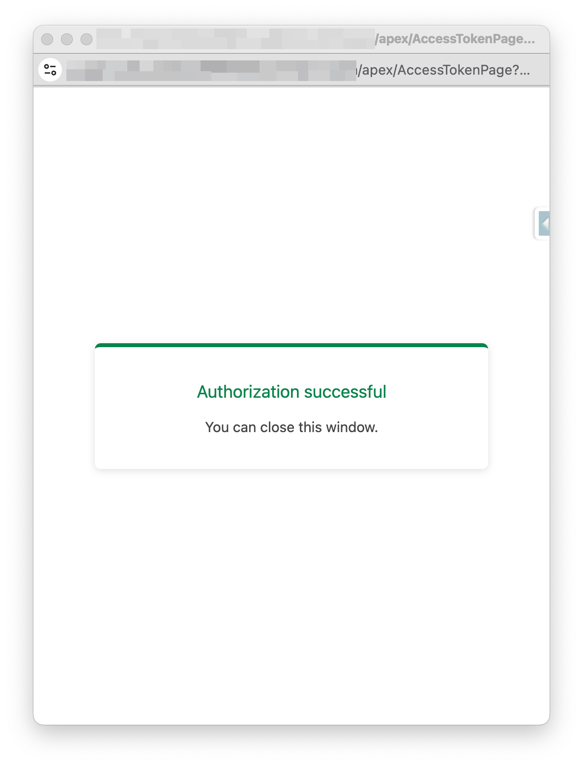 Xetfer Authorization successful